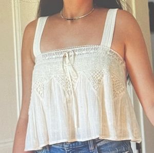 AE baby doll cropped top Orange